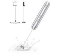 Maestri House Espumador de Leche, Recargable Espumador Leche Electrico con Agitador de Acero Inoxidable, Impermeable Mini Batidor Electrico para Café, matcha, Lattes, capuchino, LunaFro (Con Soporte)