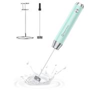 Maestri House Espumador de Leche, Recargable Espumador Leche Electrico con Agitador de Acero Inoxidable, Impermeable Mini Batidor Electrico para Café, matcha, Lattes, capuchino, LunaFro (Con Soporte)