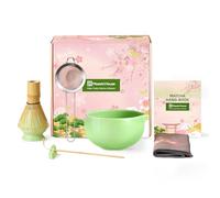 Maestri House Matcha Kit 7 Piezas, Kit Te Matcha para la Ceremonia Japonesa, Batidor de Bambú, Cuenco Matcha, Cuchara, Soporte de Batidor, Colador, Regalo ideal para los Amantes del Matcha