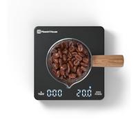 Maestri House Mini báscula de café espresso S1 con temporizador, escala de precisión de 2 kg/0,1 g, báscula digital recargable para espresso y café vertido, color negro