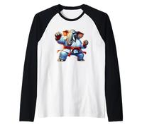Maestría del Elefante de Karate Camiseta Manga Raglan