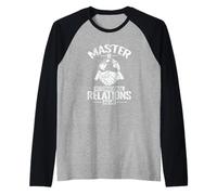 Maestría En Relaciones Internacionales Diplomacia Global Camiseta Manga Raglan