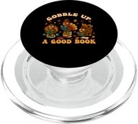 Maestro Acción de Gracias engulle un Buen Libro Lectura de Pavo PopSockets PopGrip para MagSafe