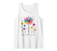 Maestro ayudando a pequeñas Mentes a Crecer diseño Floral Camiseta sin Mangas