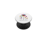 Maestro ayudando a pequeñas Mentes a Crecer diseño Floral PopSockets PopGrip Adhesivo