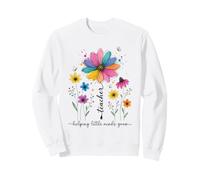 Maestro ayudando a pequeñas Mentes a Crecer diseño Floral Sudadera
