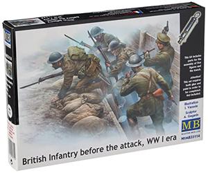 Maestro Box mB35114-1/35 Infantería británica Antes del Ataque, era de la Primera Guerra Mundial