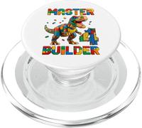 Maestro Constructor T-Rex Dino de 4º cumpleaños PopSockets PopGrip para MagSafe