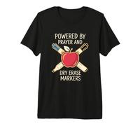Maestro Cristiano impulsado por la oración borrado en seco Escuela Dominical Camiseta Premium