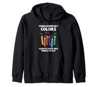 Maestro de Arte Teoría del Color Colores Complementarios Lápiz Humor Sudadera con Capucha