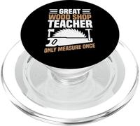 Maestro de carpintería, Carpintero, Mide una Vez como Maestro de carpintería PopSockets PopGrip para MagSafe