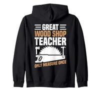 Maestro de carpintería, Carpintero, Mide una Vez como Maestro de carpintería Sudadera con Capucha
