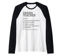 Maestro de Drama Definición de Trabajo Personalizado Divertido Camiseta Manga Raglan