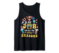 Maestro de Escuela Conductor de Autobús Amor Trabajo por Camiseta sin Mangas