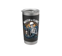 Maestro De Flujos Hvac Técnico Refrigeración Calefacción Esqueleto Vaso térmico de acero inoxidable de doble pared