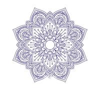 Maestro de Mandalas, Bohemio, Hippie, Zen, Yoga Calcomanías de letras 72x72cm Cultura del tatuaje Azul oscuro