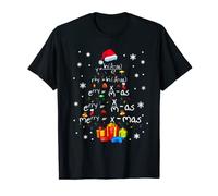 Maestro de matemáticas Merry X-mas Árbol Navidad Math Ecuación Camiseta