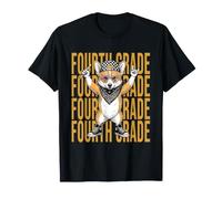 Maestro de Perro Corgi de Cuarto Grado Gesto de Rock de Regreso a la Escuela Camiseta