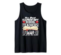 Maestro de Primaria El Mejor Enseñar De Corazón Camiseta sin Mangas