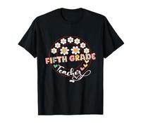 Maestro de quinto grado Regreso a la escuela Maestros de quinto grado Flor Camiseta