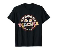Maestro De Regreso A La Escuela Maestros Flores Corazón Regres Camiseta