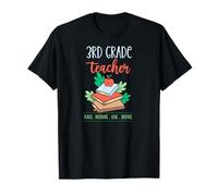 Maestro de Tercer Grado enseñar motivar Amor Inspirar Lema Escolar Camiseta
