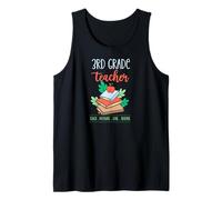 Maestro de Tercer Grado enseñar motivar Amor Inspirar Lema Escolar Camiseta sin Mangas