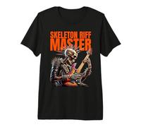 Maestro del Riff Esqueleto Punk Camiseta Premium