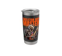 Maestro del riff esqueleto punk Vaso térmico de acero inoxidable de doble pared