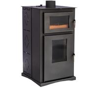 MAESTRO FERRETERO - Estufa de Pellets con Horno Modelo VITTA NATURE 8 kW - Ecodesign 2022 Gris Antracita