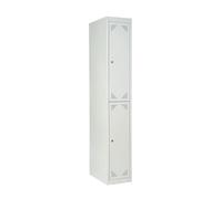 MAESTRO FERRETERO MF - Taquilla Metálica de Vestuario Desmontada 2 Puertas 1 Módulo Gris (300 x 1800 x 460 cm) Uso Profesional en Chapa de Acero