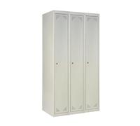 MAESTRO FERRETERO MF - Taquilla Metálica de Vestuario Desmontada 3 Puertas 3 Módulos Gris (750 x 1800 x 460 cm) Uso Profesional en Chapa de Acero