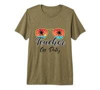 Maestro Fuera de Servicio Último día de Clases Maestro Vacaciones Camiseta Premium