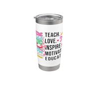 Maestro Inspira Educar Apreciación Vaso térmico de acero inoxidable de doble pared