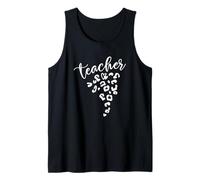 Maestro Leopardo Amor Corazón Tipografía Motivación Camiseta sin Mangas