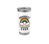 Maestro más orgulloso de todos los tiempos - Maestro del orgullo gay, maestra queer Vaso térmico de acero inoxidable de doble pared