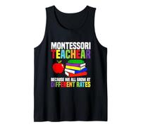 Maestro Montessori enseña Porque Todos crecemos Camiseta sin Mangas