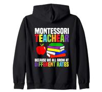 Maestro Montessori enseña Porque Todos crecemos Sudadera con Capucha