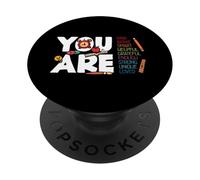 Maestro Motivacional Eres Inteligente Valiente Fuerte Amado PopSockets PopGrip Adhesivo