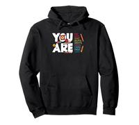 Maestro Motivacional Eres Inteligente Valiente Fuerte Amado Sudadera con Capucha