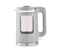 Maestro MR-065 Hervidor eléctrico de cristal con LED, 1,7 l, 2200 W, indicador de nivel de agua, filtro antical, base giratoria de 360°, ebullición rápida, diseño moderno (Gris)