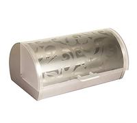 Maestro MR-1671S Panera de Mesa para Guardar Pan, Tapa Deslizante, Contenedor para Almacenamiento Pan y Bollería, Diseño Elegante, Acero Inoxidable, Acrílico, Bread Box