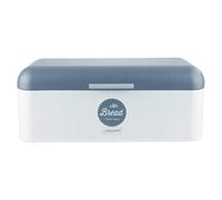 Maestro MR-1772 Panera Retro, Panera de Mesa para Guardar Pan, Contenedor para Almacenamiento Pan y Bollería, Diseño Vintage, Blanco - Gris
