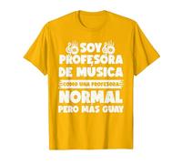 Maestro Música Colegio - Profesor Música Camiseta, Hombre, Dorado Brillante, S
