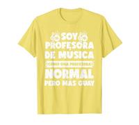 Maestro Música Colegio - Profesor Música Camiseta, Hombre, Limón, XL
