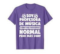 Maestro Música Colegio - Profesor Música Camiseta, Hombre, Morado Jaspeado, 3XL
