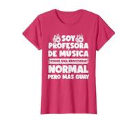 Maestro Música Colegio - Profesor Música Camiseta, Mujer, Rojo Jaspeado, XS