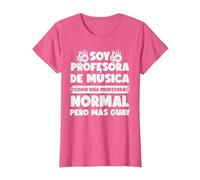 Maestro Música Colegio - Profesor Música Camiseta, Mujer, Rosa Jaspeado, XS