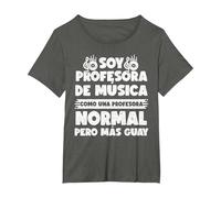 Maestro Música Colegio - Profesor Música Camiseta, Mujer Tallas Grandes, Asfalto, 6XL Grande