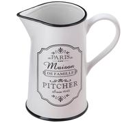 Maestro Paris Maison - Jarra de cerámica con asa (1 L), color blanco y negro